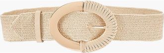 Lascana Raffia Waist Belt in Beige at Nordstrom, Size Medium