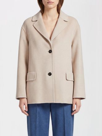 Max Mara S Max Mara Cappotto corto monopetto in pura lana vergine con collo a revers