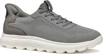 Geox Spherica Plus Sneaker - Heren - Sneakers - Grijs - 44 EU - Leer - Schoenen