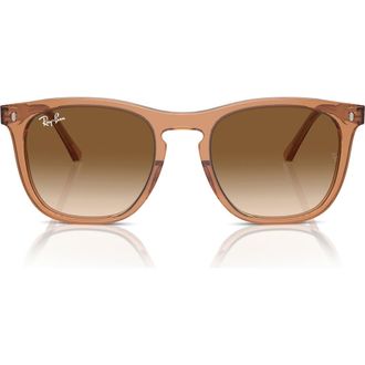 Ray-Ban 53mm Gradient Square Sunglasses in Blush Transparent at Nordstrom