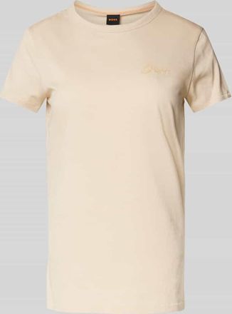 Boss Orange by Hugo Boss BOSS Orange T-Shirt mit Rundhalsausschnitt Modell Elogo in Sand, Größe L