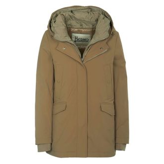 Herno Parka - Dames - Mantels - Bruin - Maat: 2XS Poliester