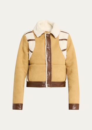 Mother The Tripper Mixed Media Puffer Jacket