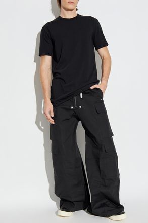 Rick Owens Cotton T-shirt With A Crew Neckline, Mens, Black