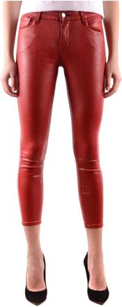 J Brand Jeans - Dames - Skinny Jeans - Rood - W26 - Katoen - Jeans