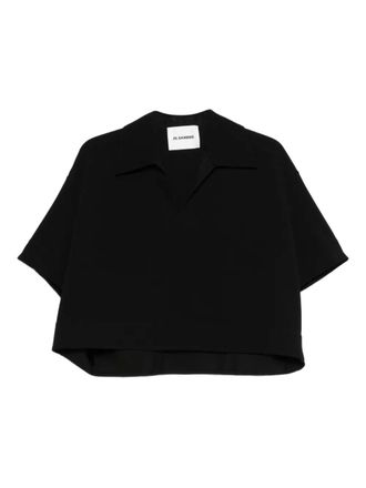 Jil Sander V-neck T-shirt - Black