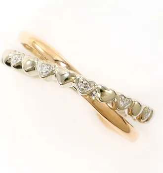 C&A Pink Gold White Gold Pink Gold (10K) White Gold (10K) Band Ring (Pre-Owned)