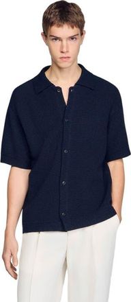 Sandro Jute shirt in Navy Blue at Nordstrom, Size Xx-Large