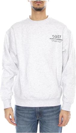 Obey Sweatshirts - Heren - Sweatshirts - Grijs - XL - Leer - Hoodies & sweatvesten