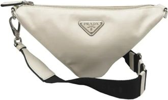 Prada Pre-owned Cross Body Bags, female, White, Size: ONE SIZE Pre-owned Leather prada-bags