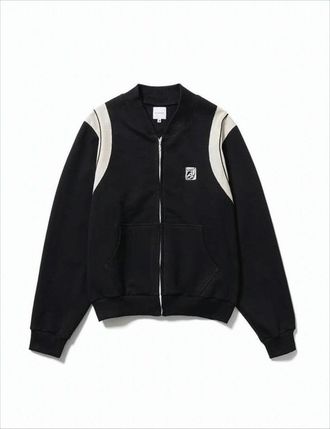 Sasquatchfabrix Contrast Panel Bomber Jacket With Emblem