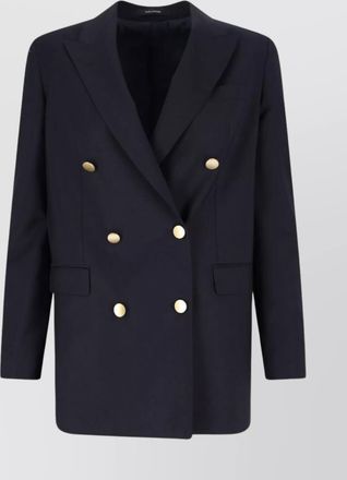 Tagliatore structured double-breasted jacket gold buttons