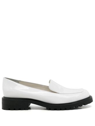 Sarah Chofakian Jockey leren loafers - Wit