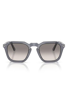 Persol 50mm Square Sunglasses in Transparent Ocean /Clear at Nordstrom