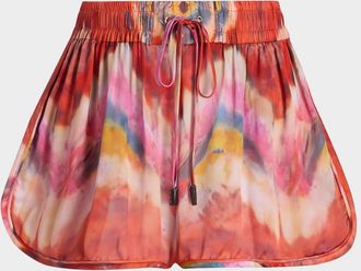 Zimmermann Alchemy Printed Silk Relaxed-Fit Shorts