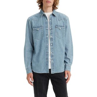 Levi's Classic Snap-Up Western Shirt in Franklin Stone Wash at Nordstrom Rack, Size Medium