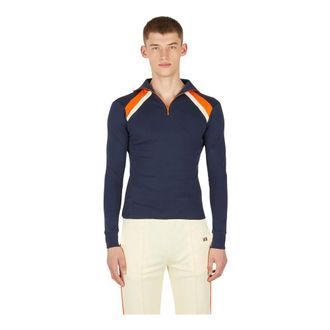 Wales Bonner Jazz Half Zip Top - Tops - Hombre - Azul - M