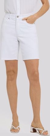 NYDJ Erin High Waist Denim Shorts in Optic White at Nordstrom, Size 16
