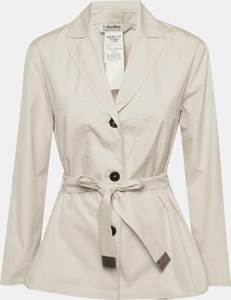 Max Mara Smax Mara Beige Cotton Belted Jacket