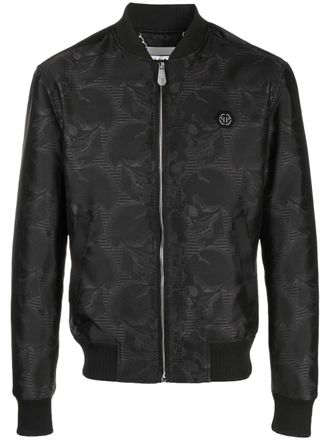 Philipp Plein Bomberjack met grafische print - Zwart