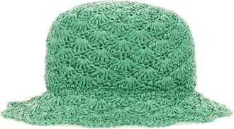 Red Valentino Cappello a secchiello in rafia intrecciata - - Accessories - Donna - Verde - S