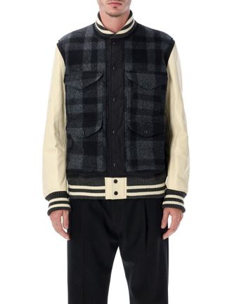 Junya Watanabe Wool And Leather Varsity Jacket