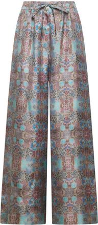 Pierre-Louis Mascia Aloe Palazzo Broek - Dames - Wijde Broeken - Blauw - XS - Broeken