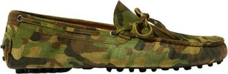 Scarosso Handgemaakte Suede Driving Schoenen - Heren - Bootschoenen - Groen - 43 1/2 EU - Leer - Schoenen