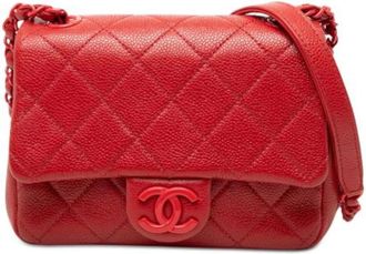 Chanel Borsa a tracolla con patta trapuntata Pre-owned - - Pre-owned - Donna - Rosso - ONE SIZE