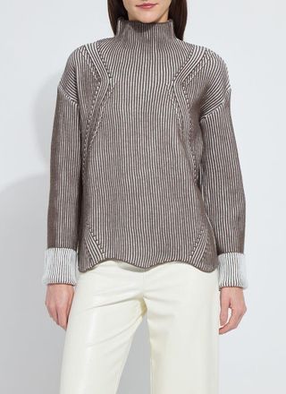 Lyss&eacute; Hyacinth Cozy Rib Scallop Edge Pullover