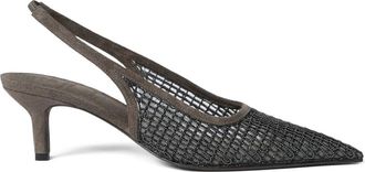 Brunello Cucinelli Pumps con cinturino posteriore - Marrone