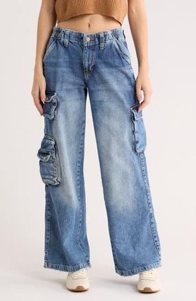 BDG Cyber Y2K Denim Cargo Pants in Vintage Denim Light at Nordstrom Rack, Size X-Small