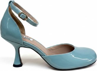 Bibi Lou Womens Bubble Round Toe Heels In Blue/gray