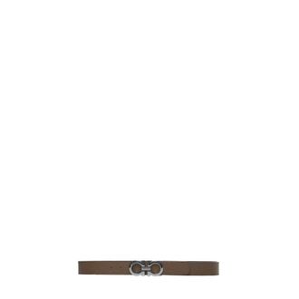 Ferragamo Accessoires, Heren, Bruin, 105 CM, Leer, Gancini Reversible Leren Riem