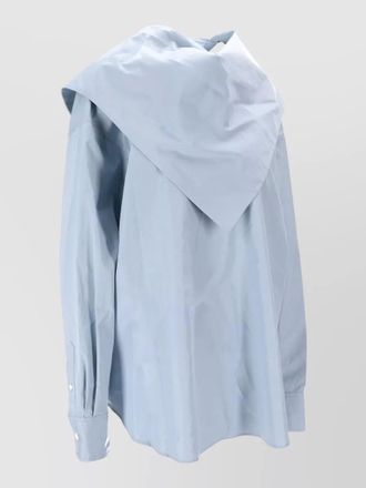 Ami bandana shirt hood long sleeves buttons