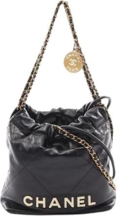 Chanel Pre-owned 22 Mini Lambskin 2way Shoulder Bag - Pre-owned - Mujer - Negro - ONE SIZE