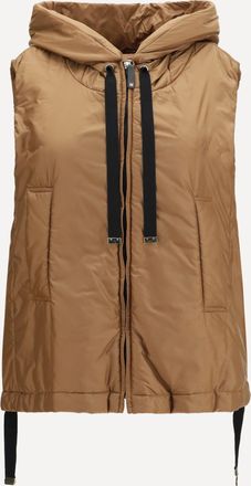 Max Mara Gilet imbottito con Cappuccio in tela antigoccia Woman 46