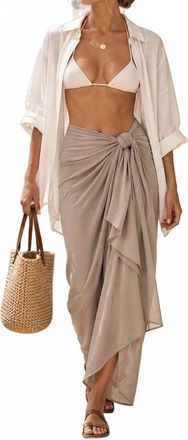 Mikoh Swimwear Ahe Sarong In Gravel
