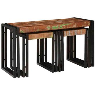 vidaXL Unidades De Pared Para Tv 4 Pcs Roble Negro