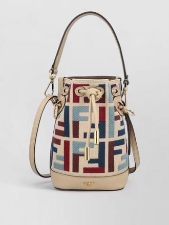 Fendi mon tresor mini canvas bucket bag
