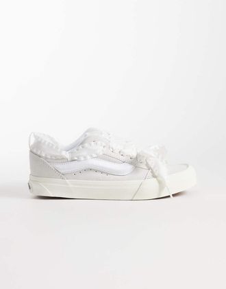 Vans Knu Skool - Sneakers bianche con dettagli in pizzo-Bianco