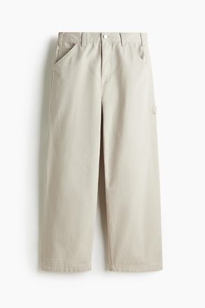 H&M Workerhose in Relaxed Fit - Hellbeige