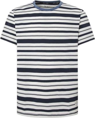 Pepe Jeans London Klassiek Katoenen T-shirt voor Mannen - Heren - T-shirts - Blauw - M - Katoen - Tops