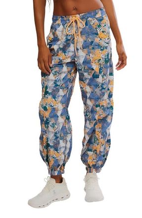 Free People Set Me Free Print Pants in Midnight Navy Combo at Nordstrom, Size Medium