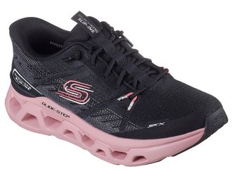 Skechers Slip-On Sneaker SKECHERS GLIDE-STEP ALTUS-FAST LANE, Damen, Gr. 37, lila (schwarz, mauve), Textil, Schuhe Slip-On Sneaker, Laufschuh, Trainingsschuh m