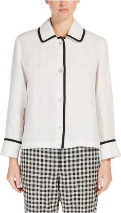 Max Mara Dames, Blouses & Shirts, Wit, Maat: XS Linnen