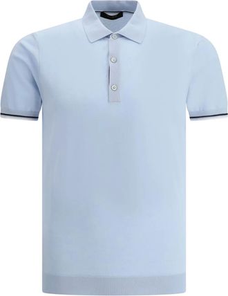 Moorer Polo in piqué - Blu