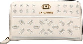 La Carrie Wallets Cream - Dames - Portefeuilles - Beige - ONE Size - Leer - Accessoires