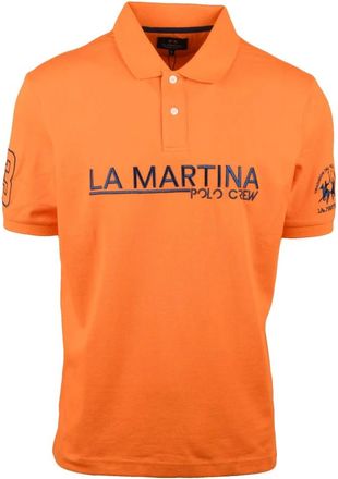 La Martina Tops, Heren, Oranje, L, Katoen, Polo