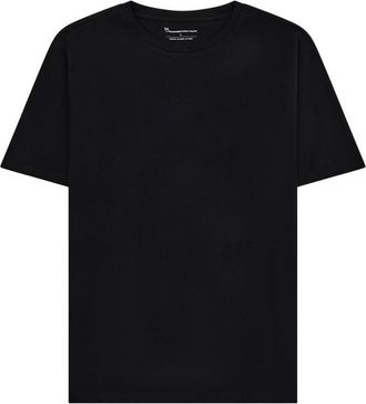 Knowledge Cotton Apparel Regenerative Organic Cotton Chest Embroidery II T-Shirt f&uuml;r Herren | schwarz